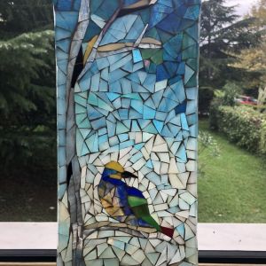 Glass bird tray - Vitral